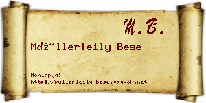 Müllerleily Bese névjegykártya